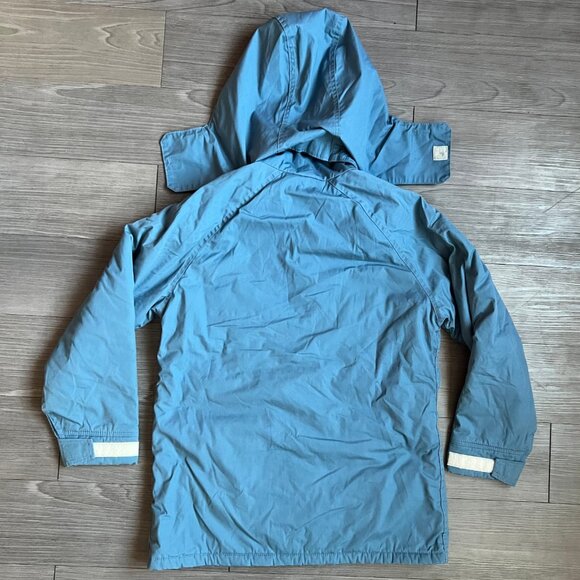 Vtg 80s Woolrich Women’s Coat Parka Detachable Hood Blue Winter USA Size M - Picture 3 of 6